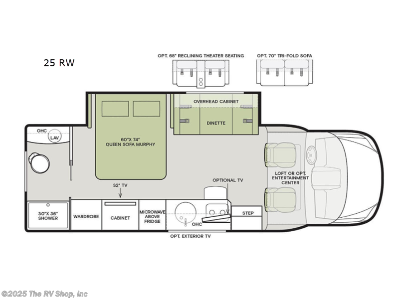 Call now about this 2022 Tiffin Wayfarer 25 RW! 2022 Tiffin Wayfarer 25 RW - Used Class C For Sale by The RV Shop, Inc in Baton Rouge, Louisiana features Slideout
