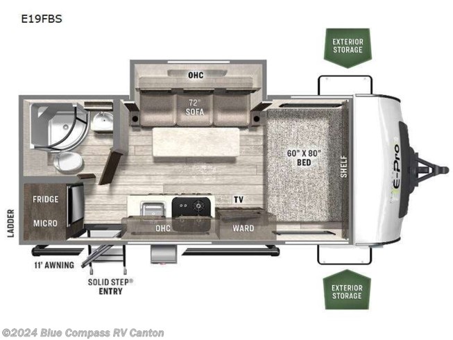2023 Forest River Flagstaff E-Pro E19FBS - New Travel Trailer For Sale by Blue Compass RV Canton in Wills Point, Texas