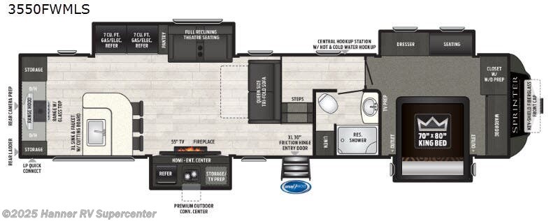 Call now about this 2019 Keystone Sprinter 3550FWMLS! 2019 Keystone Sprinter 3550FWMLS - Used Fifth Wheel For Sale by Hanner RV Supercenter in Baird, Texas features Slideout