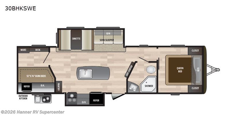 Call now about this 2019 Keystone Hideout 30BHKSWE! 2019 Keystone Hideout 30BHKSWE - Used Travel Trailer For Sale by Hanner RV Supercenter in Baird, Texas features Slideout