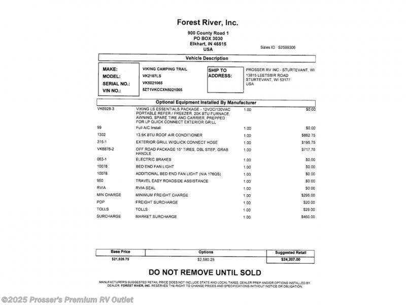 New 2022 Viking LS Series 2107LS available in Sturtevant, Wisconsin