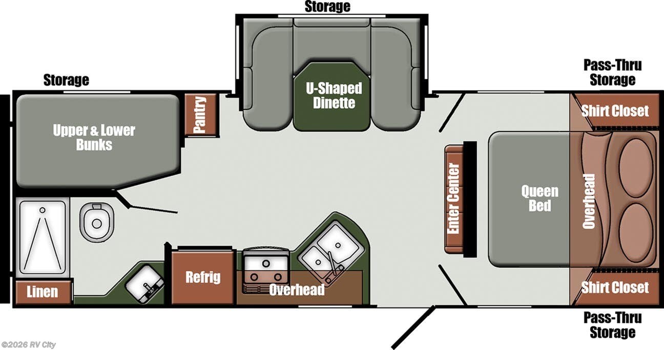 Call now about this 2021 Gulf Stream Enlighten 25BH ! Floorplan of 2021 Gulf Stream Enlighten 25BH