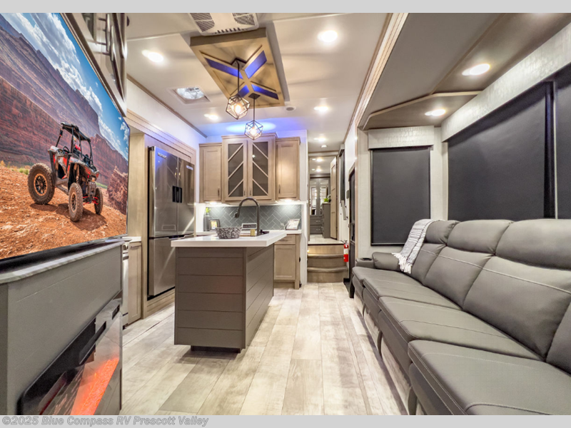 Call now about this 2025 Grand Design Momentum M-Class 351MS! 2025 Grand Design Momentum M-Class 351MS - New Toy Hauler For Sale by Blue Compass RV Prescott Valley in Prescott Valley, Arizona features Slideout