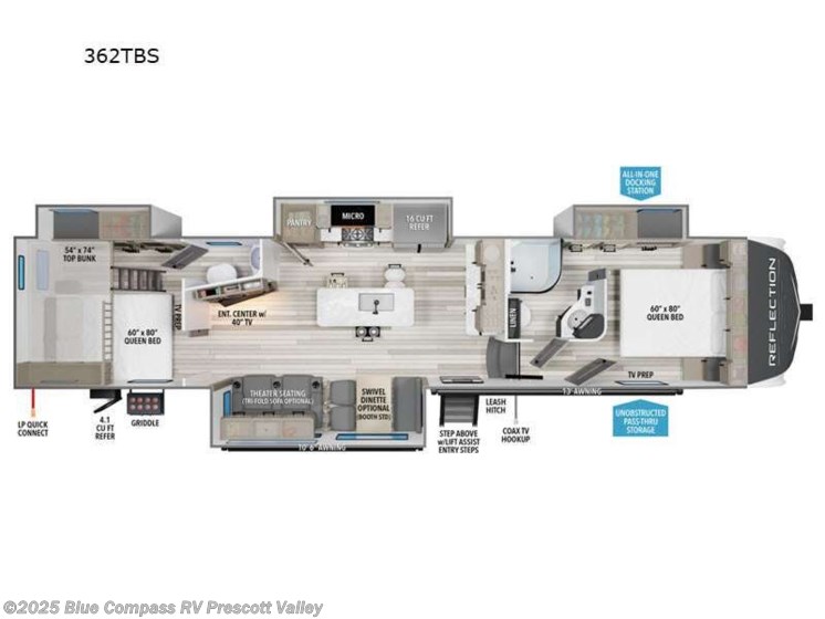 Email now about this 2025 Grand Design Reflection 362TBS! New 2025 Grand Design Reflection 362TBS available in Prescott Valley, Arizona