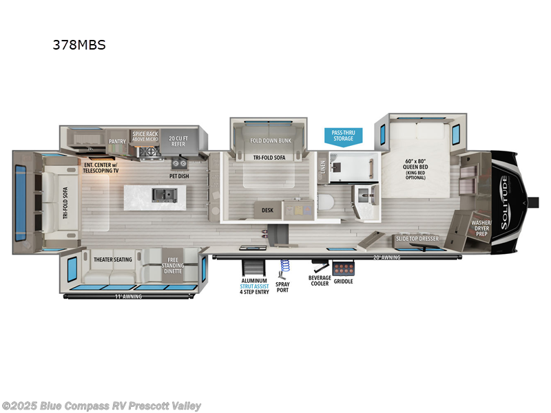 Email now about this 2025 Grand Design Solitude 378MBS! New 2025 Grand Design Solitude 378MBS available in Prescott Valley, Arizona