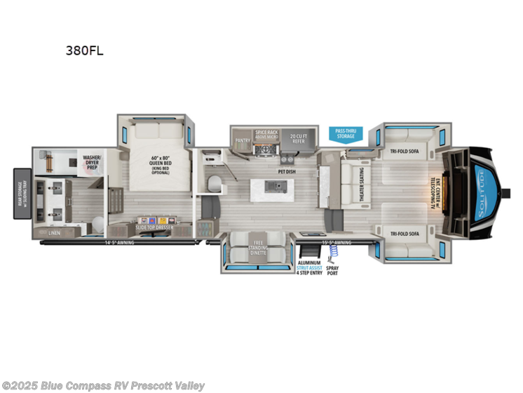 Email now about this 2025 Grand Design Solitude 380FL! New 2025 Grand Design Solitude 380FL available in Prescott Valley, Arizona
