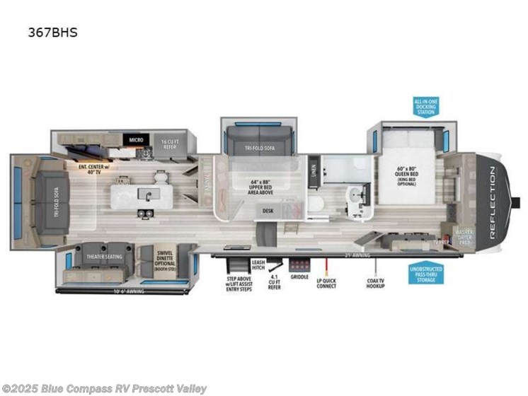 Email now about this 2025 Grand Design Reflection 367BHS! New 2025 Grand Design Reflection 367BHS available in Prescott Valley, Arizona