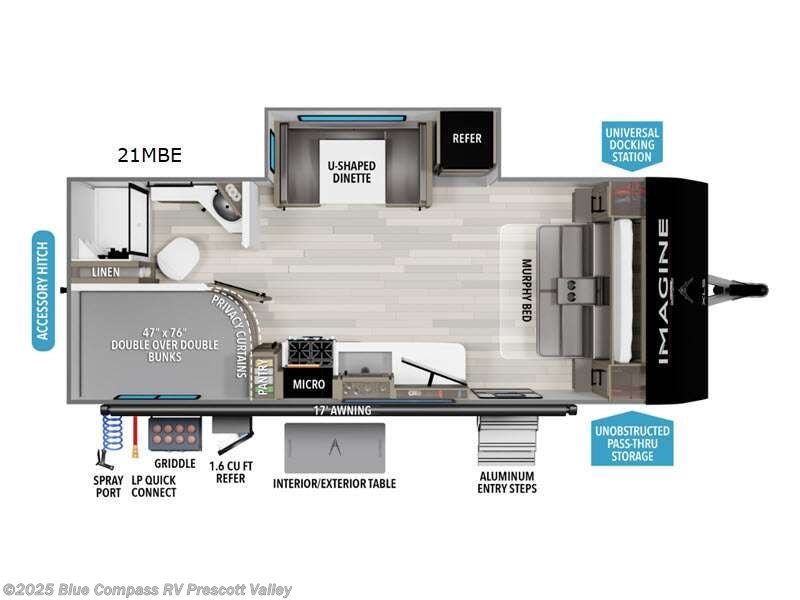 Call now about this 2026 Grand Design Imagine XLS 21MBE! 2026 Grand Design Imagine XLS 21MBE - New Travel Trailer For Sale by Blue Compass RV Prescott Valley in Prescott Valley, Arizona features Slideout