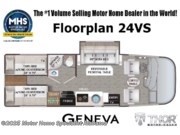 Call now about this 2026 Thor Motor Coach Geneva 24VS! Floorplan of 2026 Thor Motor Coach Geneva 24VS