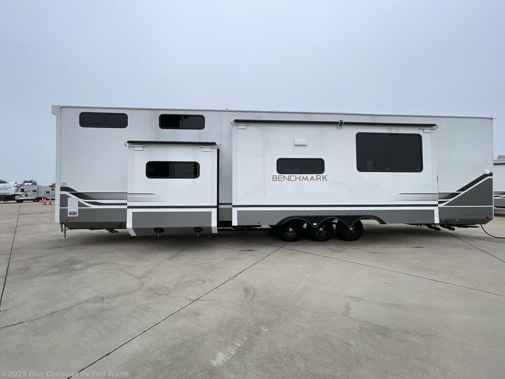 Call now about this 2025 Alliance RV Benchmark 44LFT! 2025 Alliance RV Benchmark 44LFT - New Destination Trailer For Sale by Blue Compass RV Fort Worth in Fort Worth, Texas