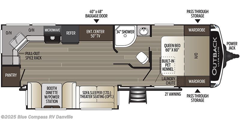 Call now about this 2021 Keystone Outback Ultra-Lite Ultra-Lite 260UML! Floorplan of 2021 Keystone Outback Ultra-Lite Ultra-Lite 260UML