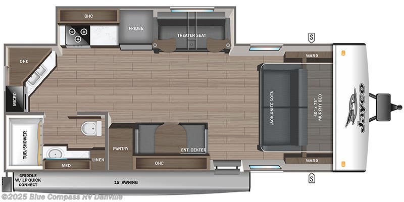 Call now about this 2024 Jayco Jay Feather 21MML! Floorplan of 2024 Jayco Jay Feather 21MML