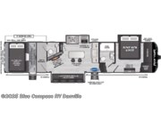 Call now about this 2024 Keystone Raptor 352! Floorplan of 2024 Keystone Raptor 352