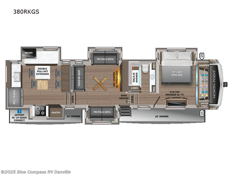 Call now about this 2024 Jayco North Point 365RKTS! 2024 Jayco North Point 365RKTS - New Fifth Wheel For Sale by Blue Compass RV Danville in Ringgold, Virginia features Slideout