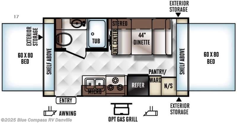 Call now about this 2016 Forest River Flagstaff Shamrock 17! 2016 Forest River Flagstaff Shamrock 17 - Used Travel Trailer For Sale by Blue Compass RV Danville in Ringgold, Virginia