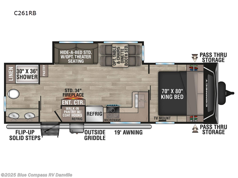 Call now about this 2024 K-Z Connect C261RB! 2024 K-Z Connect C261RB - Used Travel Trailer For Sale by Blue Compass RV Danville in Ringgold, Virginia features Slideout