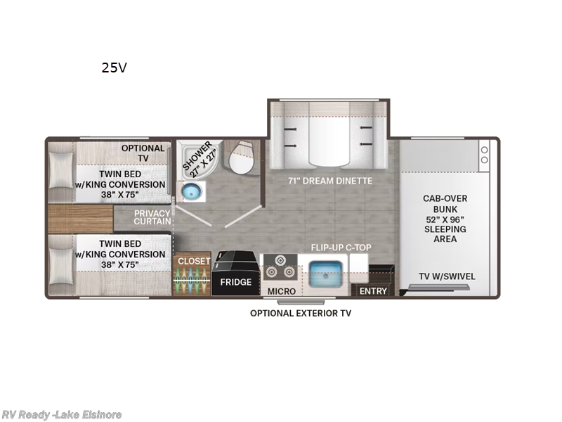 Call now about this 2023 Thor Motor Coach Four Winds 25V! 2023 Thor Motor Coach Four Winds 25V - Used Class C For Sale by RV Ready in Lake Elsinore, California features Slideout