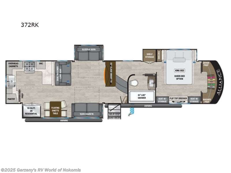 Call now about this 2022 Alliance RV Paradigm 372RK! 2022 Alliance RV Paradigm 372RK - Used Fifth Wheel For Sale by Gerzeny's RV World of Nokomis in Nokomis, Florida features Slideout
