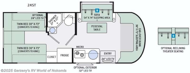 Call now about this 2015 Thor Motor Coach Siesta 24ST! 2015 Thor Motor Coach Siesta 24ST - Used Class C For Sale by Gerzeny's RV World of Nokomis in Nokomis, Florida features Slideout