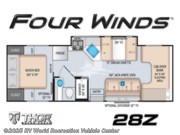 Call now about this 2025 Thor Motor Coach Four Winds 28Z! 2025 Thor Motor Coach Four Winds 28Z - Used Class C For Sale by RV World Recreation Vehicle Center in Yuma, Arizona features Air Conditioning