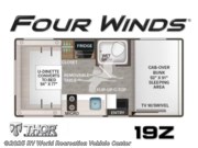 Call now about this 2026 Thor Motor Coach Four Winds 19Z! 2026 Thor Motor Coach Four Winds 19Z - New Class C For Sale by RV World Recreation Vehicle Center in Yuma, Arizona features Air Conditioning