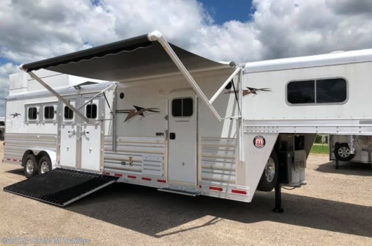 4 Horse Trailer - 2024 Platinum Coach Outlaw 4 Horse Reverse Load w/ 12' 8" Living Quarters available New in Kaufman, TX