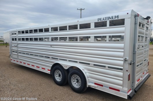6 Head Livestock Trailer - 2024 Platinum Coach 8 x 24 Stock available New in Kaufman, TX