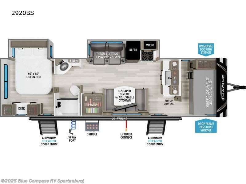 Call now about this 2025 Grand Design Imagine 2920BS! 2025 Grand Design Imagine 2920BS - New Travel Trailer For Sale by Blue Compass RV Spartanburg in Duncan, South Carolina features Slideout