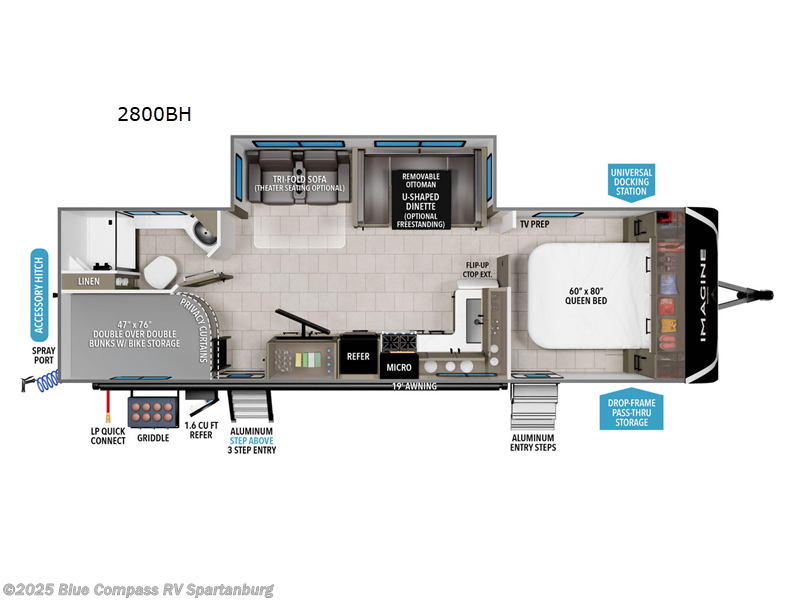 Call now about this 2026 Grand Design Imagine 2800BH! 2026 Grand Design Imagine 2800BH - New Travel Trailer For Sale by Blue Compass RV Spartanburg in Duncan, South Carolina features Slideout