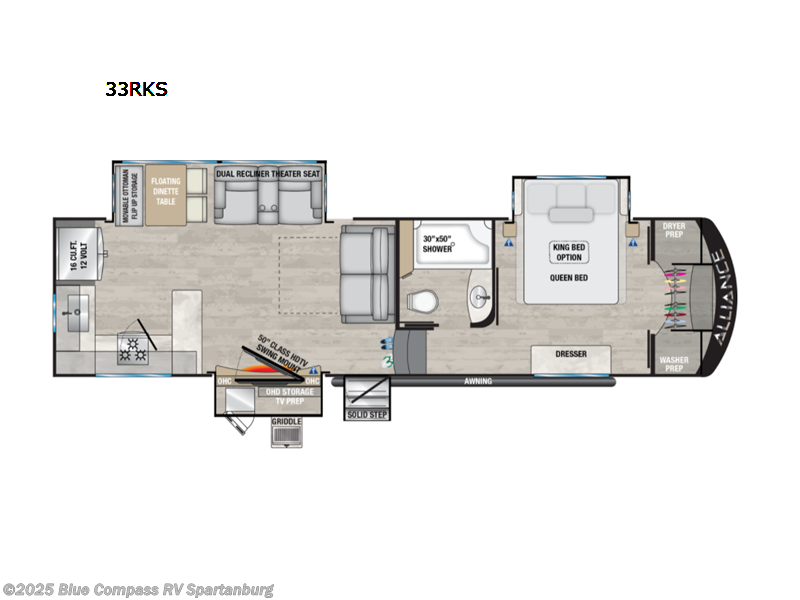 Call now about this 2024 Alliance RV Avenue 33RKS! 2024 Alliance RV Avenue 33RKS - Used Fifth Wheel For Sale by Blue Compass RV Spartanburg in Duncan, South Carolina features Slideout