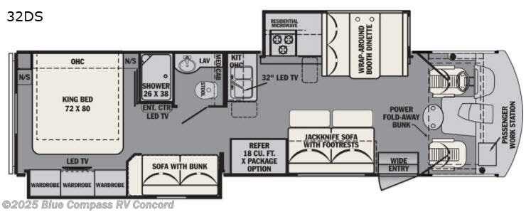 Call now about this 2018 Forest River FR3 32DS! 2018 Forest River FR3 32DS - Used Class A For Sale by Blue Compass RV Concord in Concord, North Carolina features Slideout