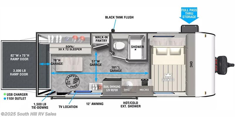 Stock Image for 2024 Forest River Northwest 181RT (options and colors may vary)
