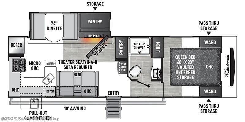 Stock Image for 2024 Coachmen 274RKS (options and colors may vary)