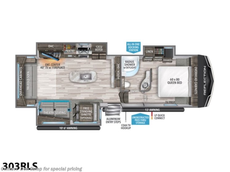 Email now about this 2021 Grand Design Reflection Fifth-Wheel 303RLS! Used 2021 Grand Design Reflection Fifth-Wheel 303RLS available in Southaven, Mississippi