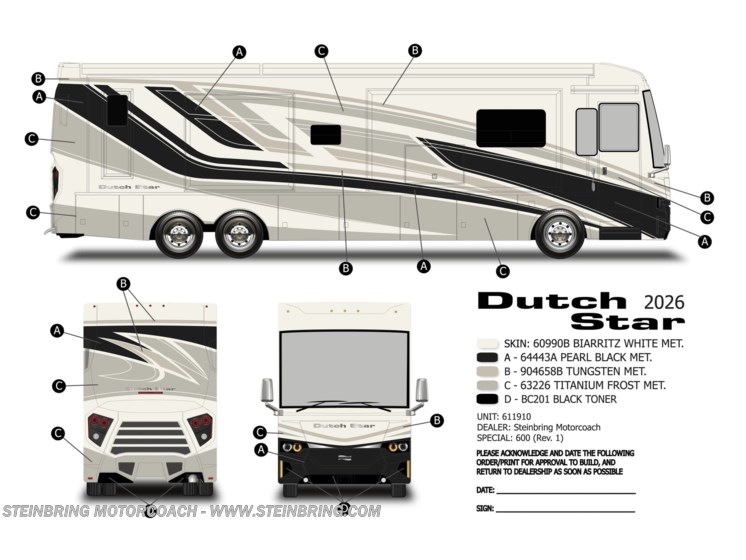 Email now about this 2026 Newmar Dutch Star 4369! New 2026 Newmar Dutch Star 4369 available in Garfield, Minnesota
