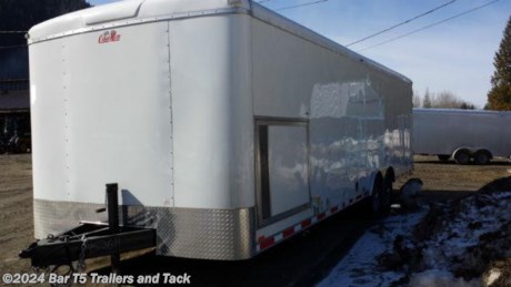 
&lt;p&gt;8.5x26 Enclosed Office Trailer with 8K Generator and 14K GVWR&lt;br /&gt;
	This trailer is brand new and loaded with every feature you need for your office on the go. We will deliver it free of charge within southern BC and Alberta.&amp;nbsp;&lt;br /&gt;
	Features:&amp;nbsp;&lt;br /&gt;
	2 7000 lb axles&amp;nbsp;&lt;br /&gt;
	Straight Axles for higher clearance&amp;nbsp;&lt;br /&gt;
	additional floor crossmembers--12&quot; on centre&amp;nbsp;&lt;br /&gt;
	additional roof bows--12&quot; on centre&amp;nbsp;&lt;br /&gt;
	White Cabinet/Counter Package&amp;nbsp;&lt;br /&gt;
	3/4&quot; Plywood Walls&amp;nbsp;&lt;br /&gt;
	Insulated Walls and Ceiling with Lauan Liner&amp;nbsp;&lt;br /&gt;
	generator ready package with 48&quot;x36&quot; Generator Door&amp;nbsp;&lt;br /&gt;
	8000 Wat Onan Diesel Generator&amp;nbsp;&lt;br /&gt;
	30 Gallon Fuel Cell&amp;nbsp;&lt;br /&gt;
	110 Volt Package with 50 Amp Panel&amp;nbsp;&lt;br /&gt;
	Motorbase with Cord&amp;nbsp;&lt;br /&gt;
	LED Light Package&amp;nbsp;&lt;br /&gt;
	4&#39; Fluorescent Light with Diffuser&amp;nbsp;&lt;br /&gt;
	110 Volt Interior Wall Receptacle&amp;nbsp;&lt;br /&gt;
	48&quot; Side Door with Pull Out Steps&amp;nbsp;&lt;br /&gt;
	Drop Down Corner Posts&amp;nbsp;&lt;br /&gt;
	Extra Heavy Duty Tongue Jack&amp;nbsp;&lt;br /&gt;
	8 D Ring Tie Downs&amp;nbsp;&lt;br /&gt;
	14x14 Roof Vent with 110v Fan&lt;br /&gt;
	6&#39;3&quot; High&lt;br /&gt;
	Double rear doors&lt;/p&gt;
&lt;p&gt;&amp;nbsp;&lt;/p&gt; 