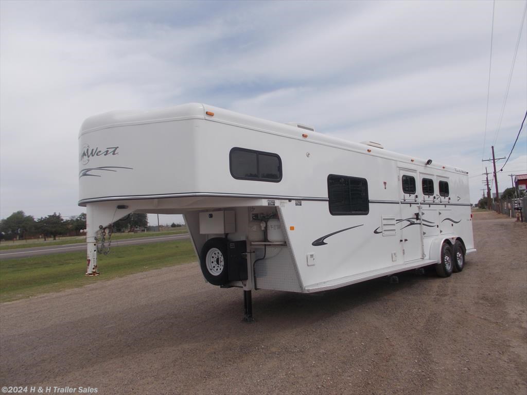 3 Horse Trailer for sale Used 2008 Trails West Sierra TX Horse