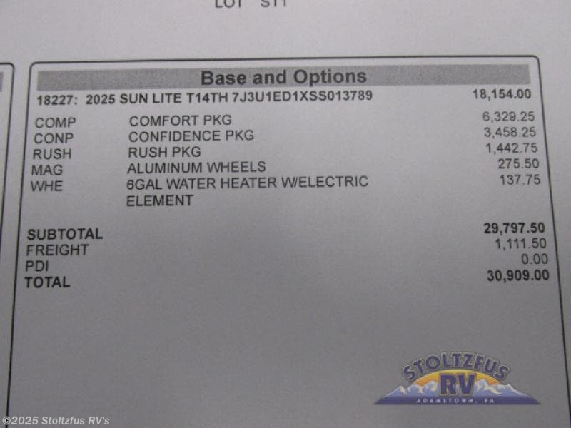 Contact us now about this 2025 Sunset Park RV Sun Lite 14TH! 2025 Sun Lite 14TH by Sunset Park RV from Stoltzfus RV's in Adamstown, Pennsylvania