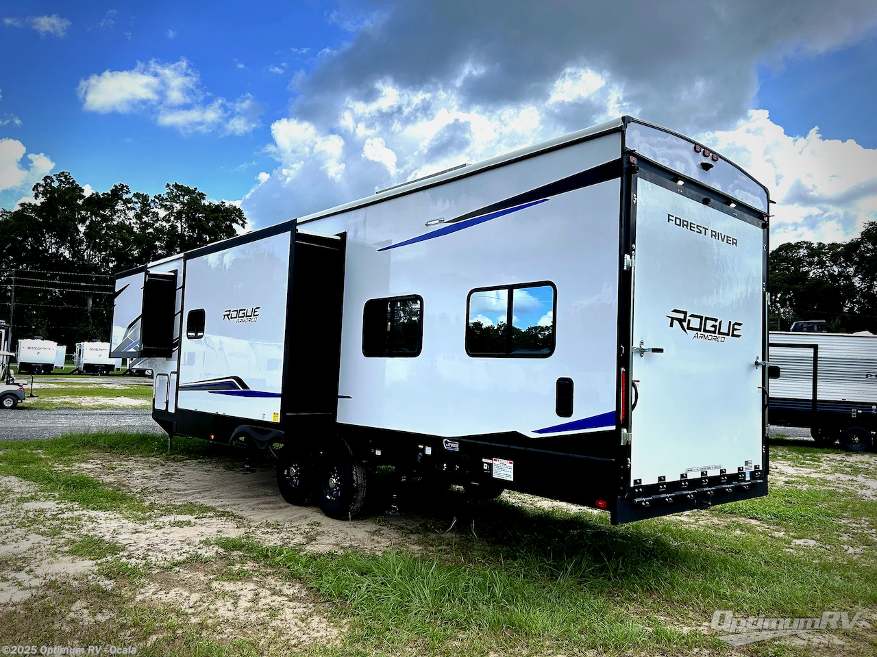 Contact us now about this 2026 Forest River Vengeance Rogue Armored 341GS11! 2026 Vengeance Rogue Armored 341GS11 by Forest River from Optimum RV - Ocala in Ocala, Florida