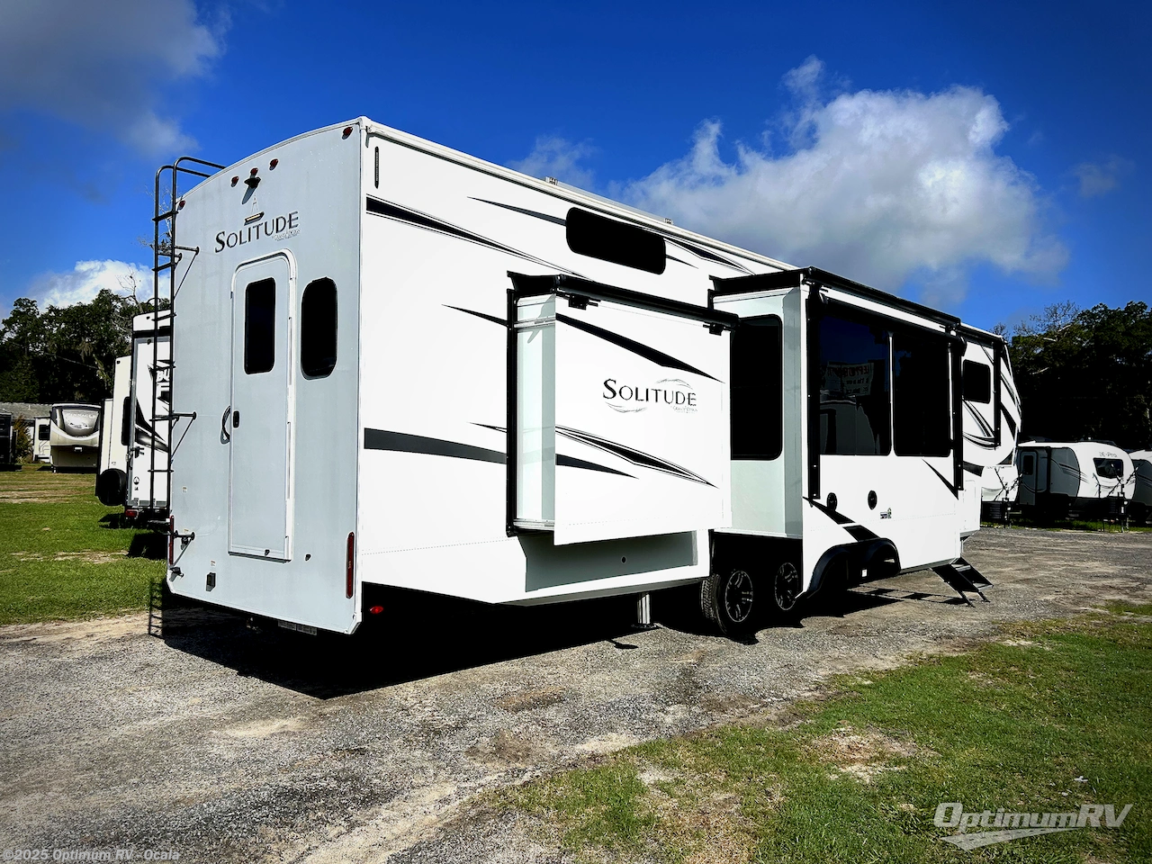 Call now about this 2024 Grand Design Solitude 391DL! 2024 Grand Design Solitude 391DL - Used Fifth Wheel For Sale by Optimum RV - Ocala in Ocala, Florida features Awning, Slideout