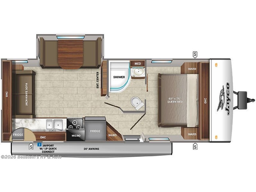 2022 Jayco Jay Feather 24RL floorplan image 2022 Jayco Jay Feather 24RL floorplan image