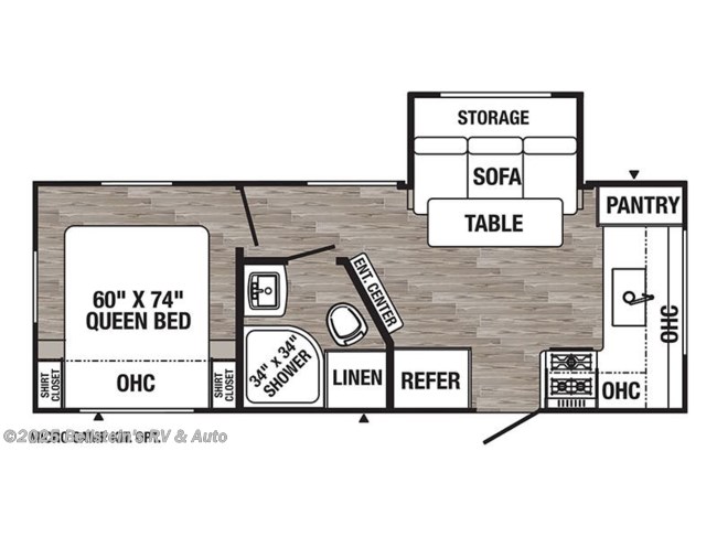 2022 Palomino Puma XLE Lite 22FKC Floorplan