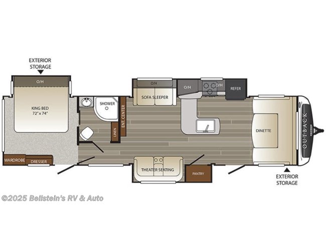 2018 Keystone Outback Super-Lite 332FK Floorplan