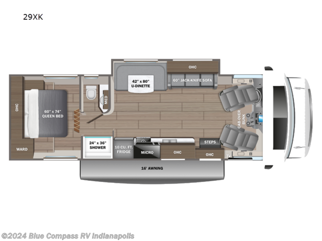 2024 Jayco Redhawk 29XK - New Class C For Sale by Blue Compass RV Indianapolis in Indianapolis, Indiana