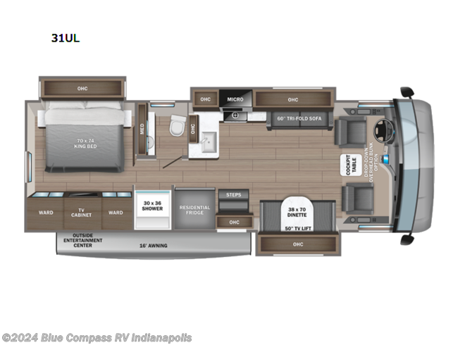 2024 Jayco Precept 31UL - New Class A For Sale by Blue Compass RV Indianapolis in Indianapolis, Indiana