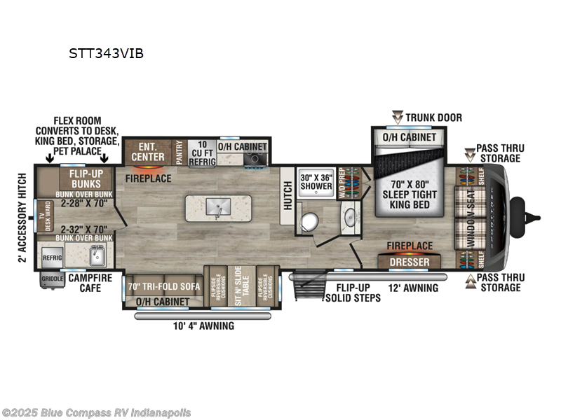 Call now about this 2026 Venture RV SportTrek Touring Edition STT343VIB! 2026 Venture RV SportTrek Touring Edition STT343VIB - New Travel Trailer For Sale by Blue Compass RV Indianapolis in Indianapolis, Indiana features Slideout