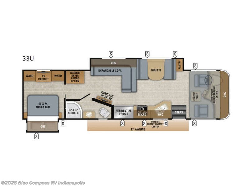 Call now about this 2019 Jayco Precept 33U! 2019 Jayco Precept 33U - Used Class A For Sale by Blue Compass RV Indianapolis in Indianapolis, Indiana features Slideout