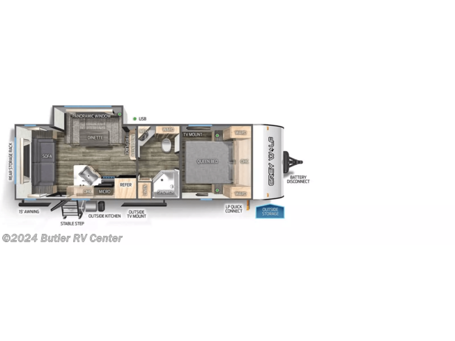 2024 Grey Wolf 23MK by Forest River from Butler RV Center in Butler, Pennsylvania