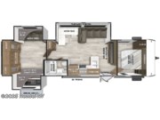 Contact us now about this 2026 Forest River Salem 31KQBTS! Floorplan of 2026 Forest River Salem 31KQBTS
