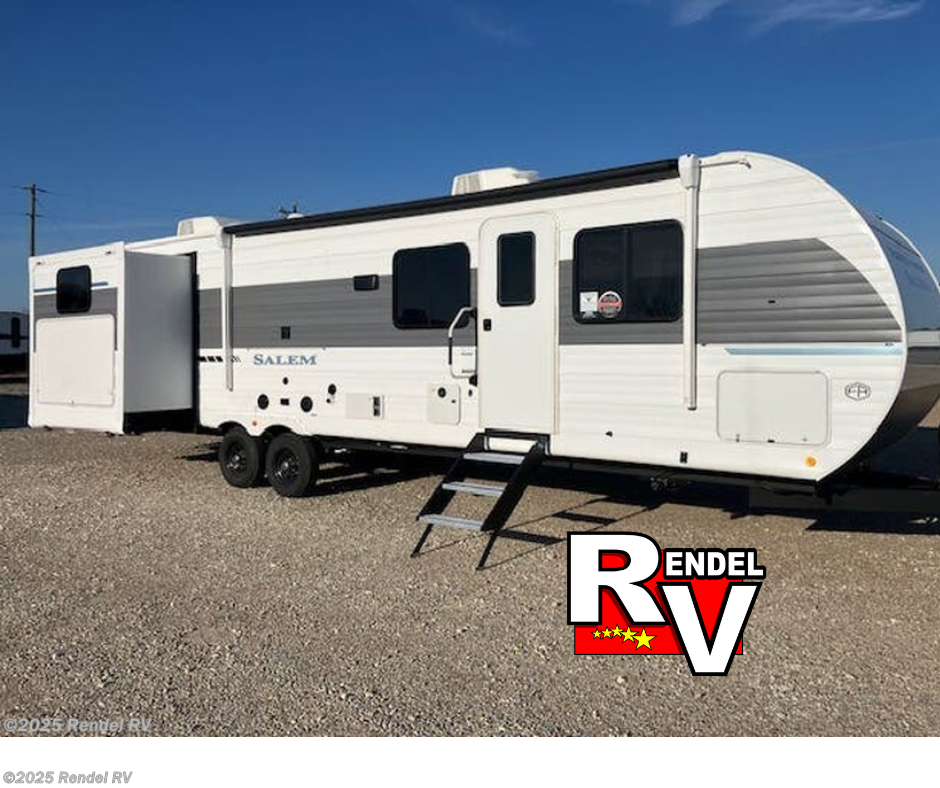 Call now about this 2026 Forest River Salem 31KQBTS! 2026 Forest River Salem 31KQBTS - New Travel Trailer For Sale by Rendel RV in Rice, Texas features Shower, Water Heater, Roof Vents, Fireplace, LP Detector